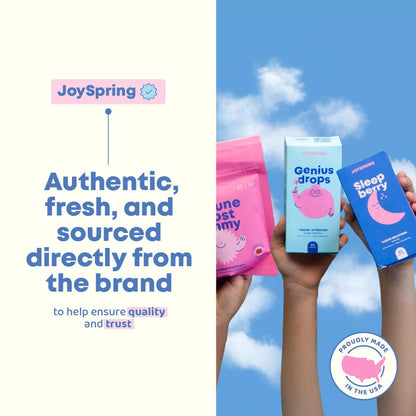 JoySpring Genius Drops Smartberry Vanilla – Kids Focus Liquid 1 fl oz