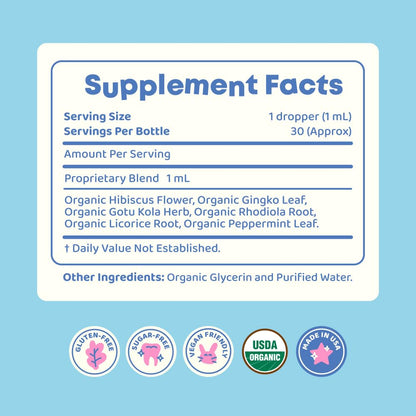 JoySpring Genius Drops Smartberry Vanilla – Kids Focus Liquid 1 fl oz