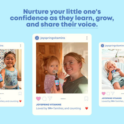 JoySpring Lions Mane for Kids | Speech Delay Supplement for Kids & Toddlers | Lion’s Mane Mushroom, Gotu Kola & Ashwagandha for Speech Therapy & Cognitive Support – Easy-Take Liquid | LingoLeap Herbal