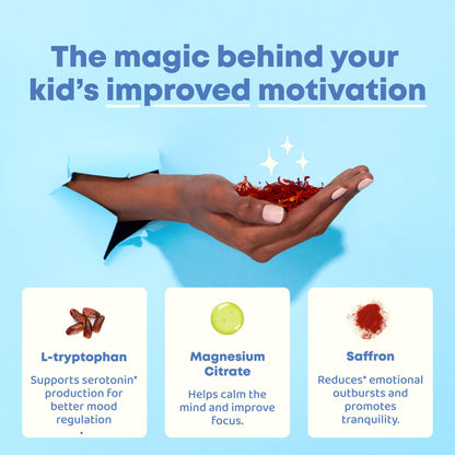 JoySpring Mood Magic for Kids – Natural Mood Support Pixie Sticks with Saffron, Magnesium & Vitamin D3 | Sugar-Free