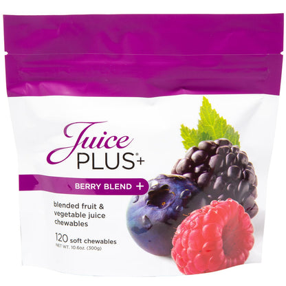 Juice Plus+ Berry Blend Soft Chews – Daily Nutrition from 12 Plants for Adults & Kids (1 Month, 30 Chews)