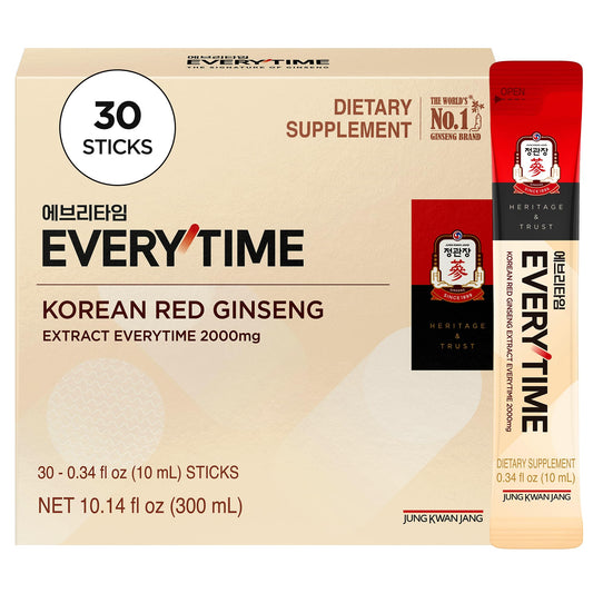 JUNG KWAN JANG Everytime Red Ginseng Stick 2000mg – Adaptogen Energy, Propolis, Caffeine Free