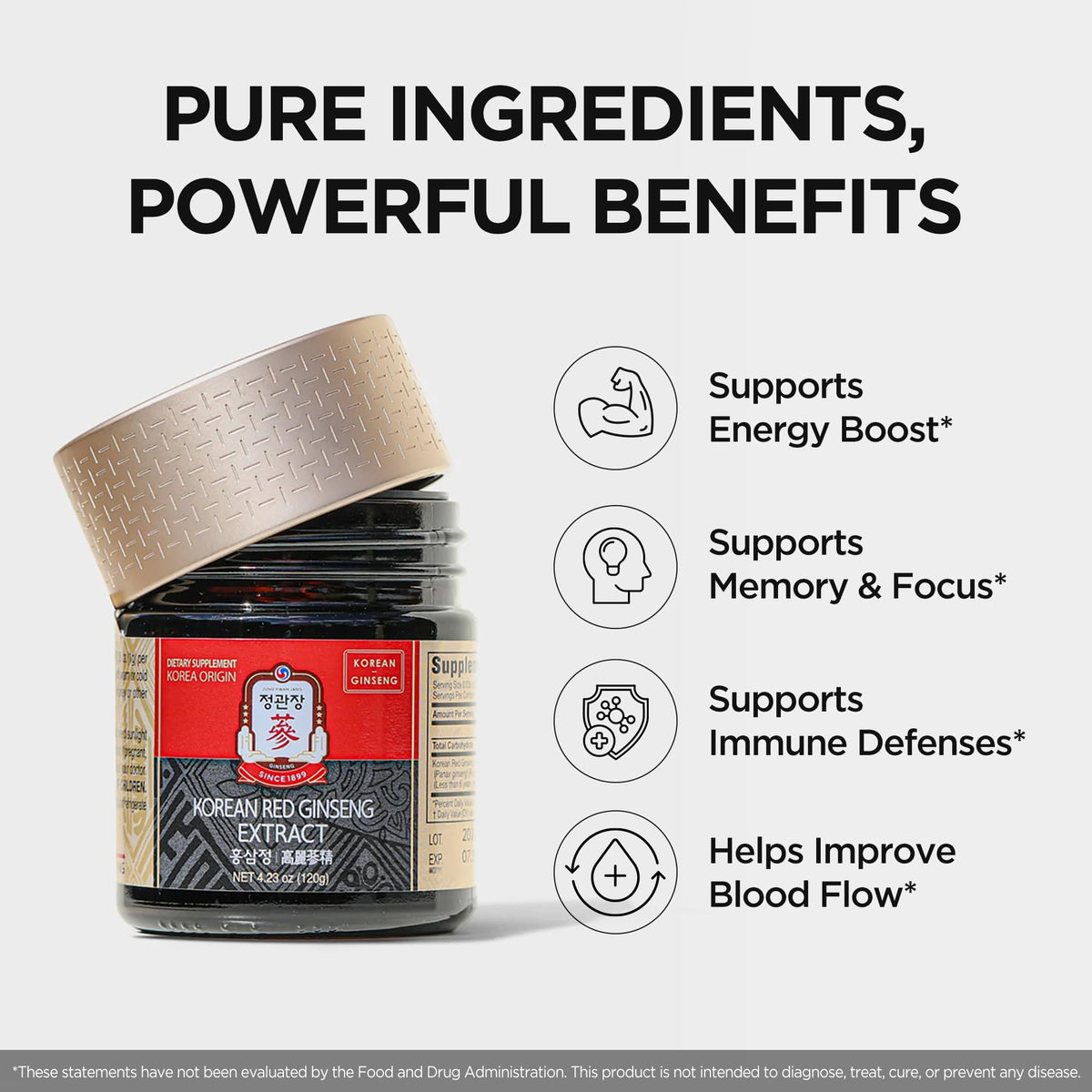JUNG KWAN JANG Korean Red Ginseng Concentrated Extract 120g | Premium Korean Ginseng Roots