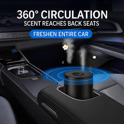JustBloom Essential Waterless Car Diffuser — Wireless, Quiet, Long Battery