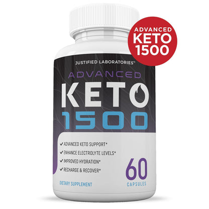 Justified Laboratories Advanced Keto 1500 – 2 Pack, 120 Veggie Capsules (1275mg)