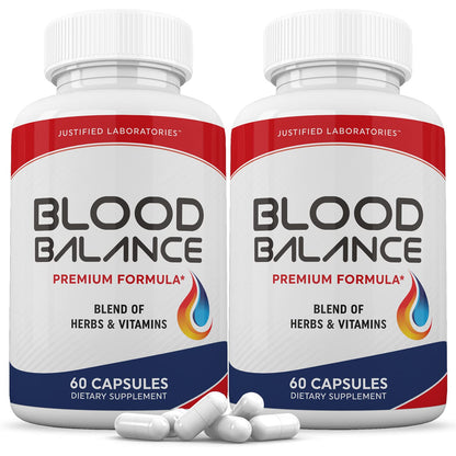 Justified Laboratories 2 Pack Blood Balance Advanced Formula 620MG - 120 Capsules