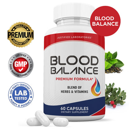 Justified Laboratories 2 Pack Blood Balance Advanced Formula 620MG - 120 Capsules