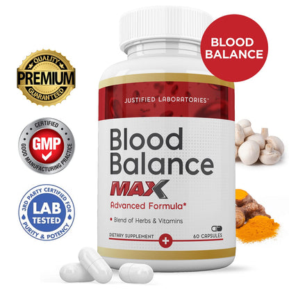 Justified Laboratories Blood Balance Max 1295MG 3-Pack - 180 Capsules