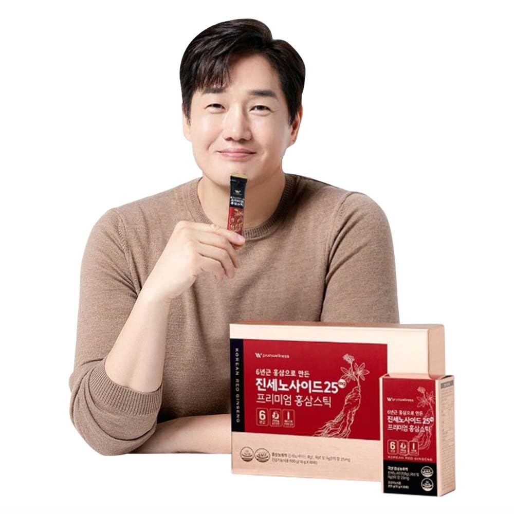 K-Herb Premium Korean Red Ginseng Sticks – 60 Sticks, 25mg Ginsenoside
