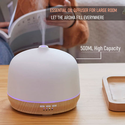 Kakoda Ceramic Essential Oil Diffuser – 500ml, Timed, Ultrasonic (Large Room)