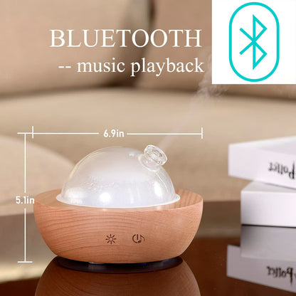 Kakoda Glass Essential Oil Diffuser | Wood Base + Bluetooth Speaker (2025)