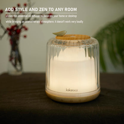 Kakoda Glass Dome Diffuser – 230ml Ultrasonic with Wood Base & Bluetooth Speaker