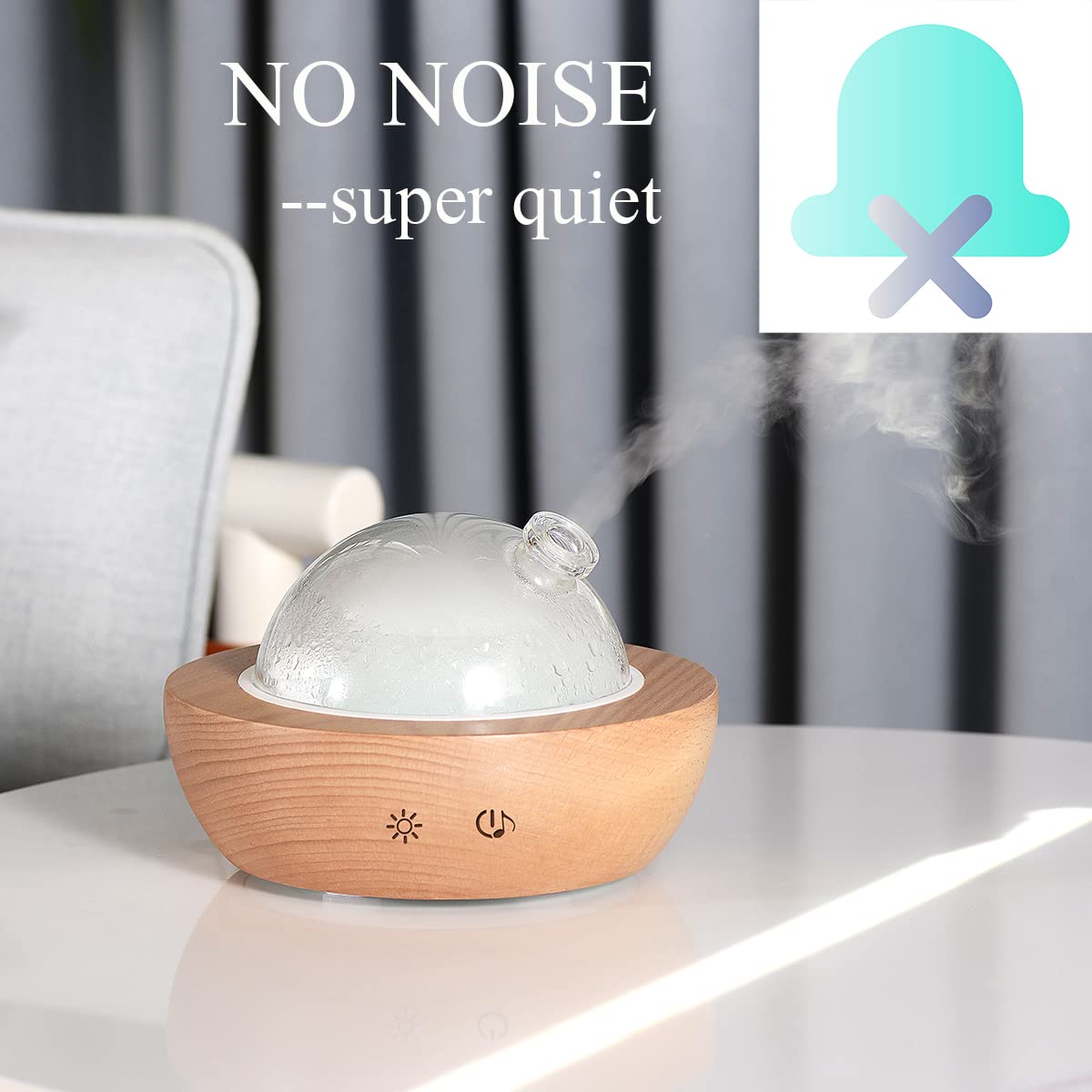 Kakoda Glass Essential Oil Diffuser | Wood Base + Bluetooth Speaker (2025)