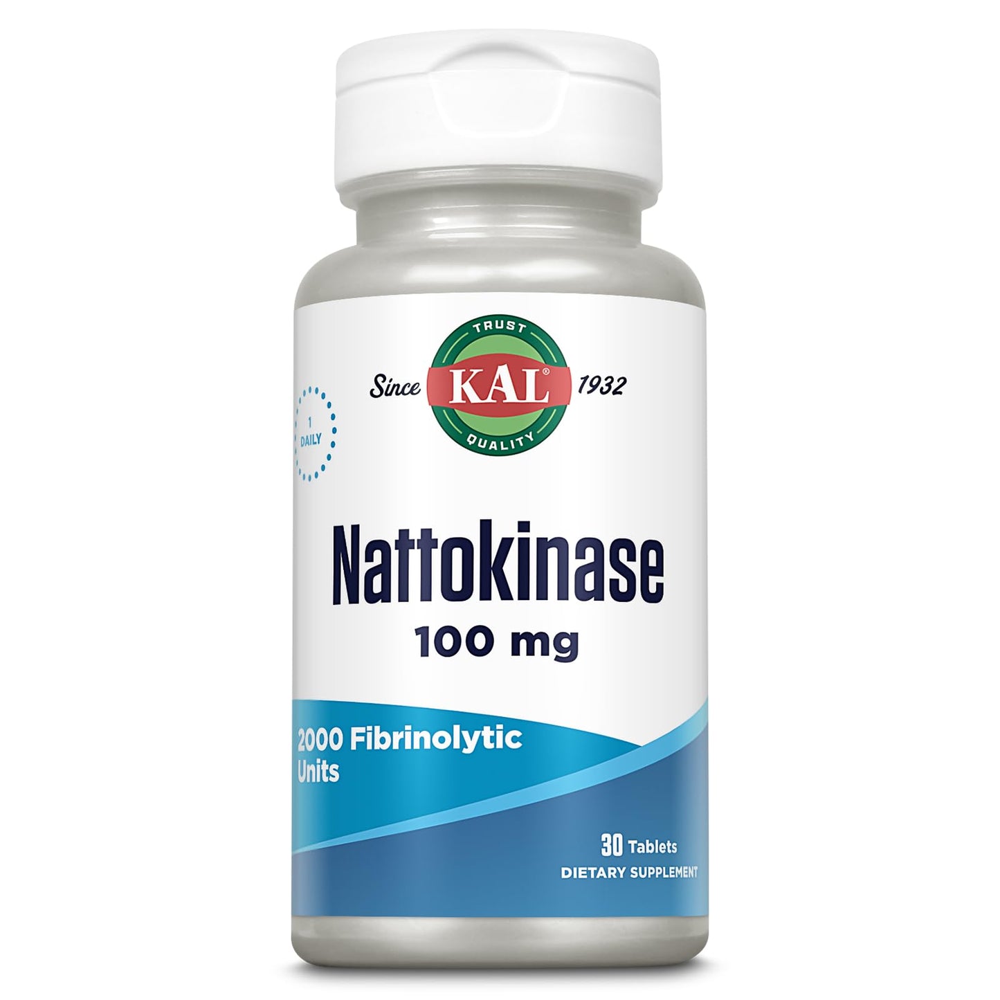 Kal 100 Mg Nattokinase Tablets, 30 Count - Supports Healthy Blood Flow