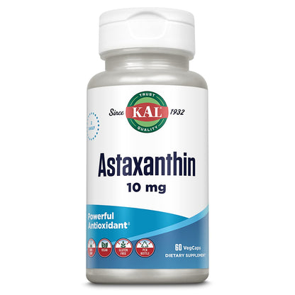 KAL Astaxanthin 10mg – Eye & Brain Health, Vegan, Non-GMO, Gluten Free