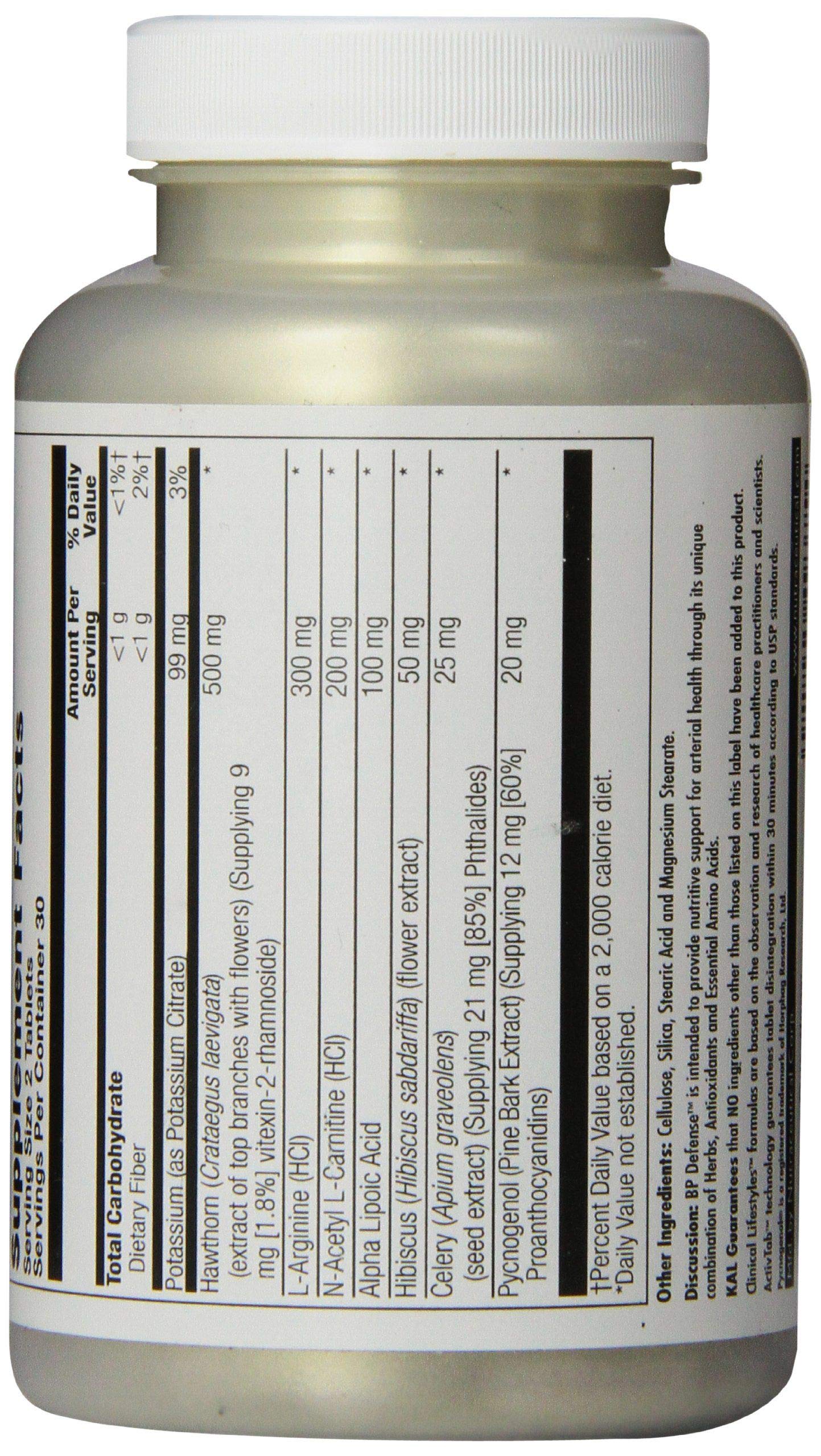 KAL BP Defense Tablets, 60 Count | Cardiovascular Support