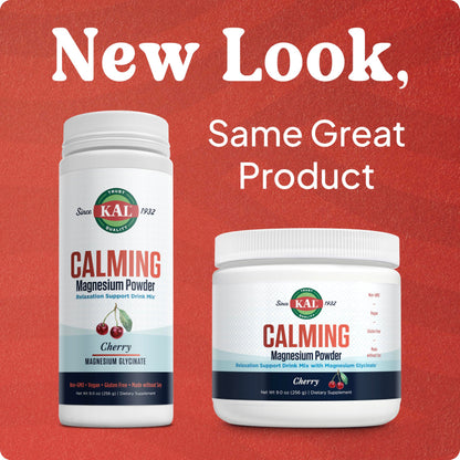 KAL Calming Magnesium Powder - Cherry Flavor, High Absorption