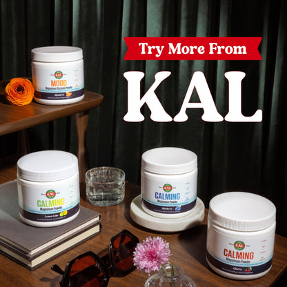 KAL Calming Magnesium Powder - Lemon Lime | High Absorption Magnesium Glycinate, 40 Servings