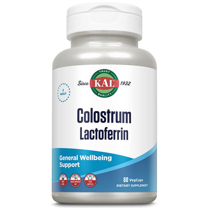 KAL Colostrum Lactoferrin with 20% Immunoglobulins | Immune Support | 30 Servings | 60 Caps