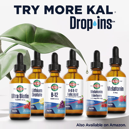 KAL D3 K2 DropIns - Liquid Vitamin D3 + K2 Drops for Bone & Immune Health