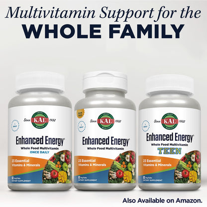 KAL Enhanced Energy Supplements | Whole Food Multivitamin for Women & Men