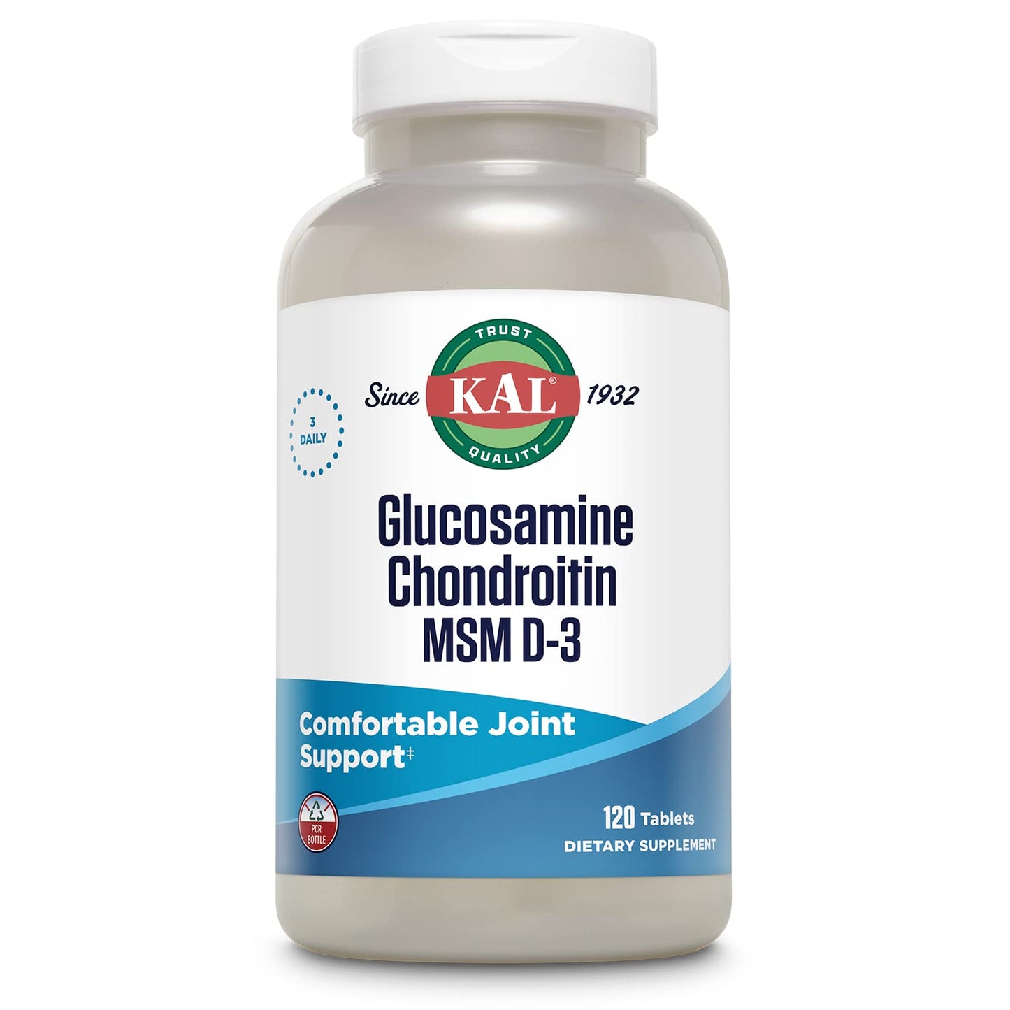 KAL Glucosamine Chondroitin MSM D-3 – Joint Support Supplement (120 Tablets)