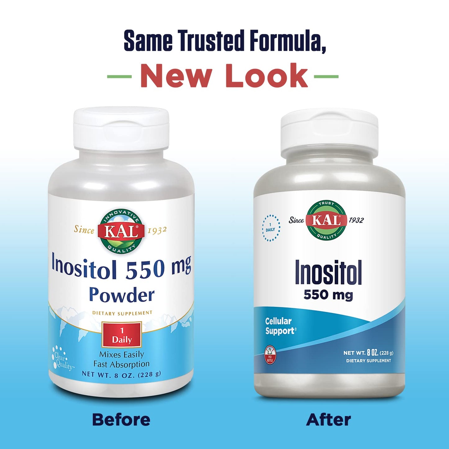 KAL Inositol Powder 550mg – Brain Health, Mood Support & Cellular Health – Approx. 408 Servings, 8oz