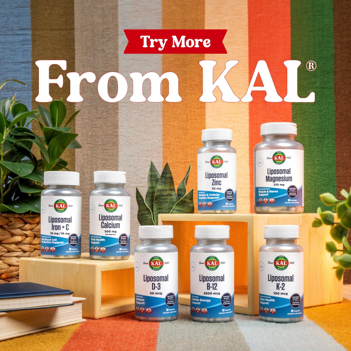 KAL Liposomal Multivitamin – High Potency Liposomal Vitamin C, D-3 & B Complex | 60 VegCaps