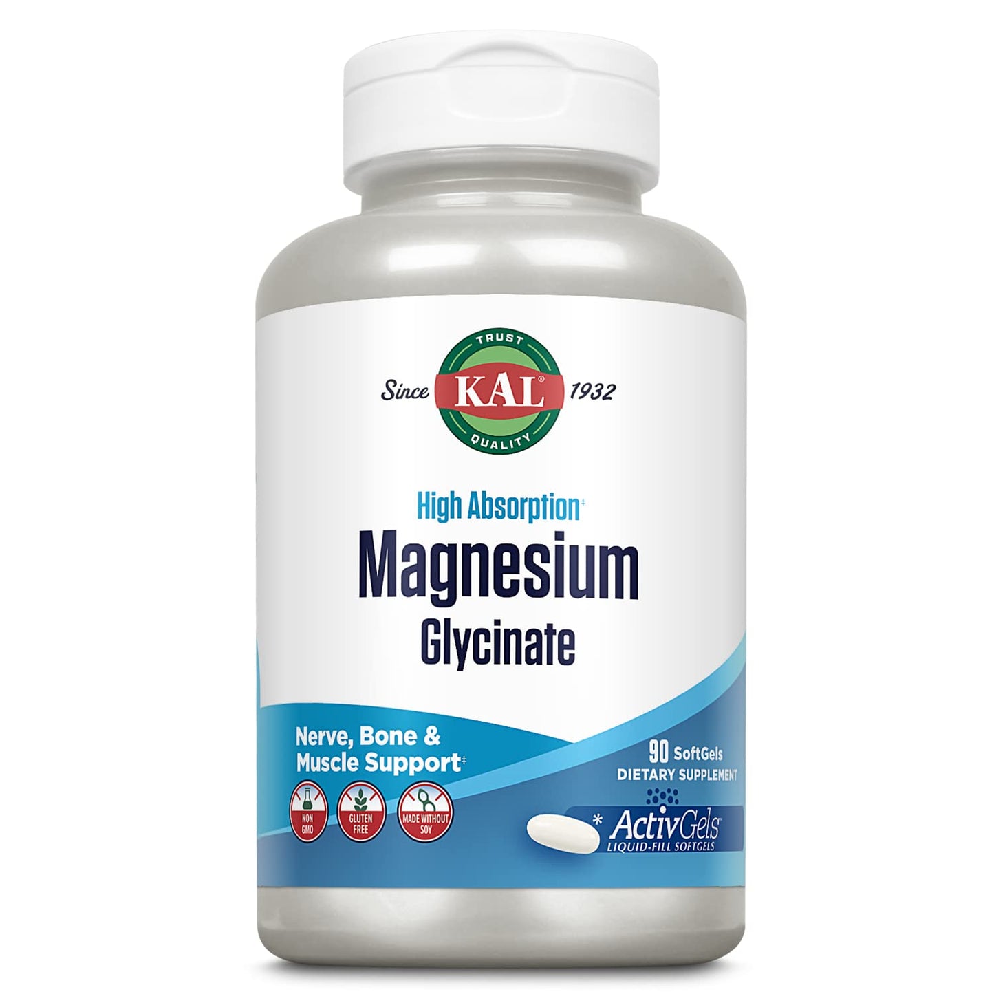 KAL Magnesium Glycinate ActivGels 315mg | High Absorption Magnesium