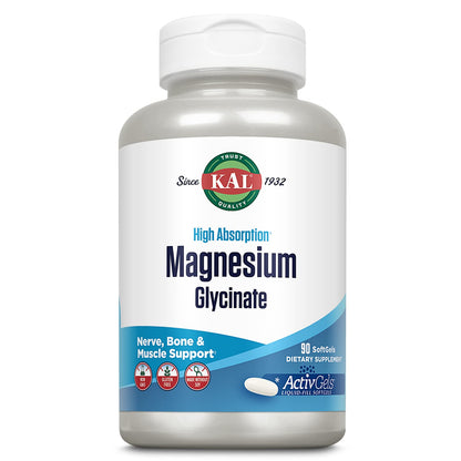 KAL Magnesium Glycinate ActivGels 315mg | High Absorption Magnesium