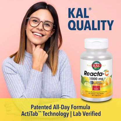 KAL Reacta-C with Bioflavonoids Tablets - 60 Count