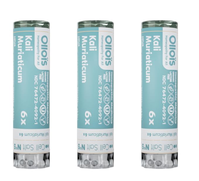 Kali Muriaticum 6X OLLOIS – Organic & Vegan Cell Salt #5 (Pack of 3)