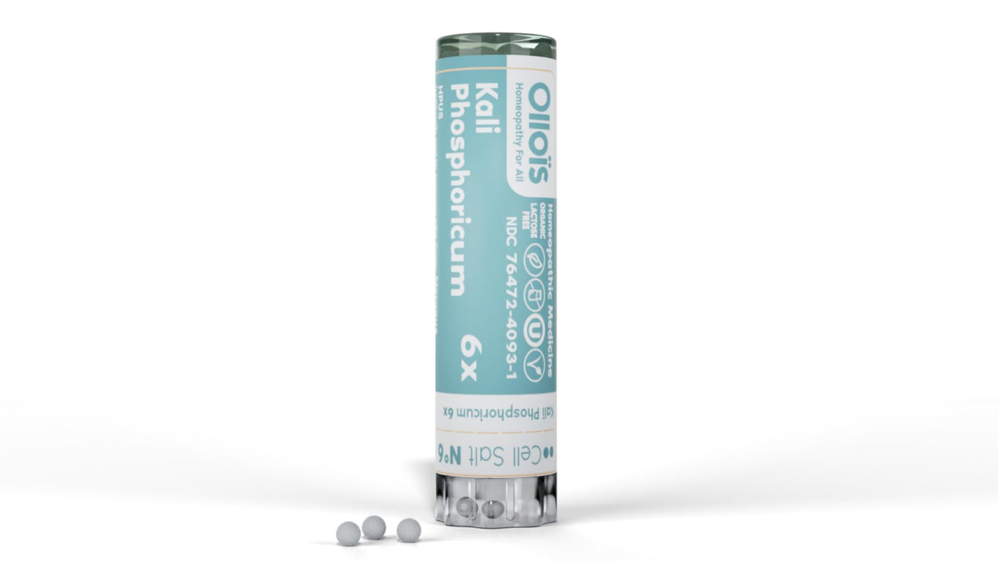 Kali Phosphoricum- OLLOIS - Organic & Vegan, Kosher Certified, Cell Salt #6 (Approx. 80 pellets)