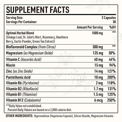 Kanacoufce 1500MG Tinnitus for Ringing Ears, Tinnitus Supplemen, 60 Capsules