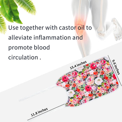 KANAV 2 Pack Castor Oil Pack Wraps – Organic Cotton Flannel, Reusable