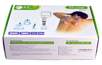 Kangzhu 12-Cup Biomagnetic Cupping Therapy Set – ISO9001 Certified