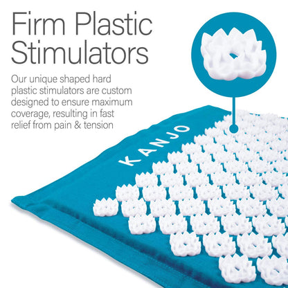 Kanjo Memory Foam Acupressure Neck Pillow – Travel Pillow with Carry Bag