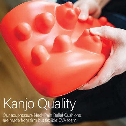 Kanjo Acupressure Neck Pain Relief Pillow | Cervical Traction & Relaxation | Orange