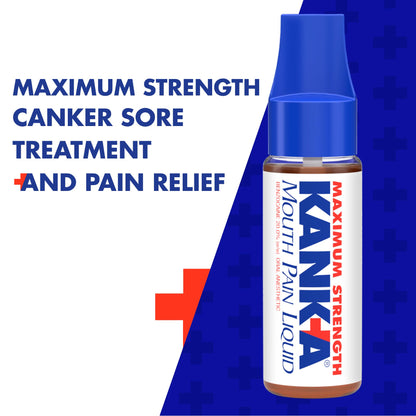 Kank-A Mouth Pain Liquid – Maximum Strength, 0.33 Fl Oz (Canker Sore Medicine)