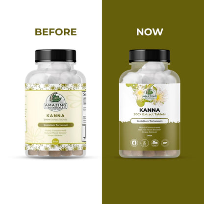 Amazing Botanicals Kanna Extract Tablets – Sceletium Tortuosum (10,000 mg per Tablet) – 30 Tablets