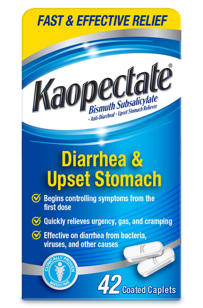 Kaopectate Multi-Symptom Anti-Diarrheal & Upset Stomach Reliever - 42 Caplets