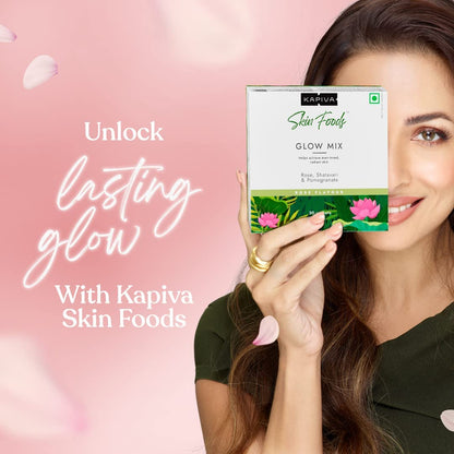 Kapiva Skin Foods Glow Mix | Ayurvedic Skin Supplement, Collagen Powder (30 Sachets)