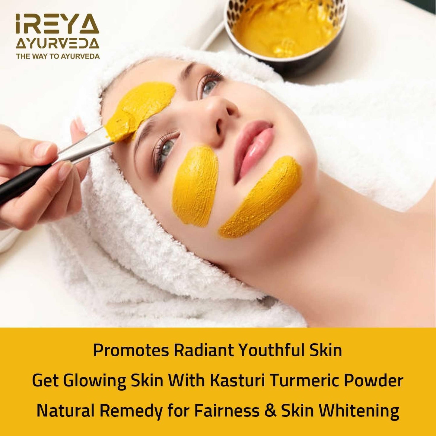 Ireya Ayurveda Kasturi Manjal Powder for Skin & Face Care (100g) – Kasturi Turmeric (Curcuma Aromatica)