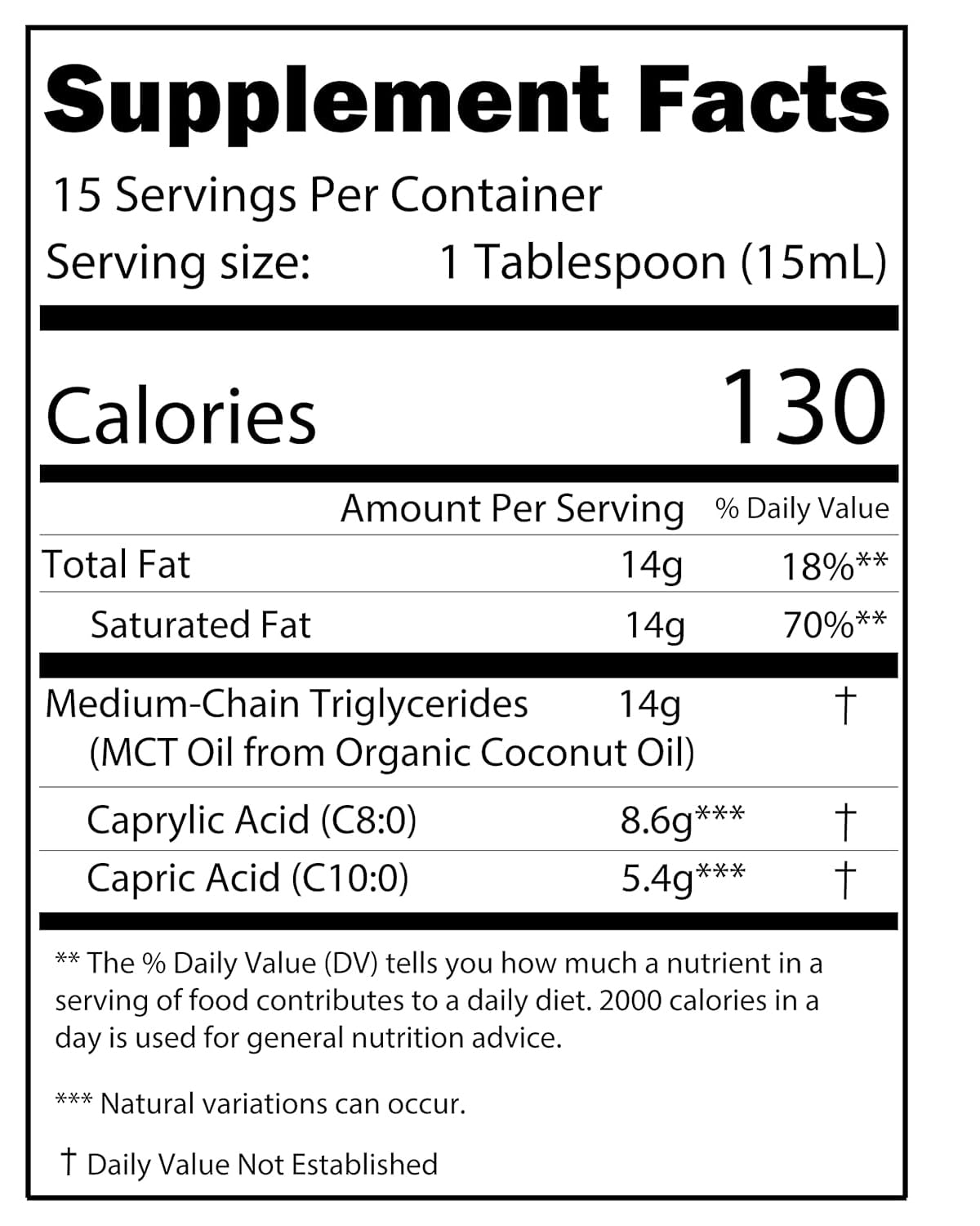 Kate Naturals Organic MCT Oil for Coffee – C8 & C10, 8oz, Unflavored