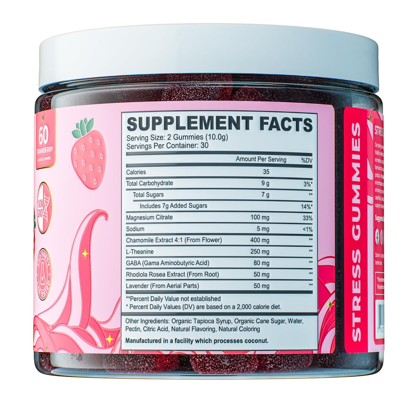 Stress Relief Supplements for Women & Kids — L-Theanine GABA, Rhodiola & Magnesium Gummies