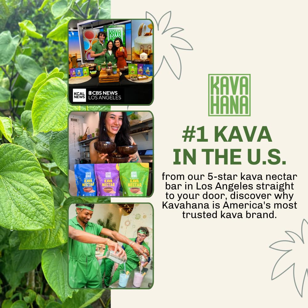 Kavahana Relax Edition Ceremonial Grade Noble Kava Nectar Powder – Deep Calm for Nighttime Relaxation & Natural Stress Support, Instant Dried Kava Juice