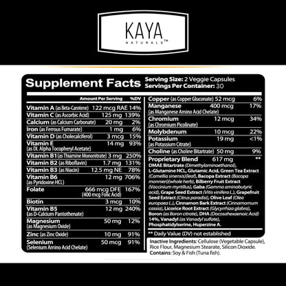 Kaya Naturals Neuro Brain – Nootropic Capsule for Memory & Focus (60 Count, Pack of 2)