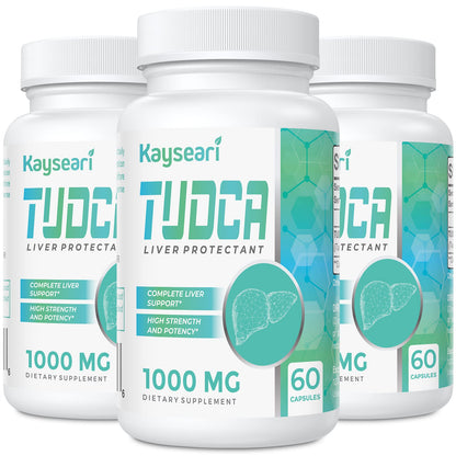 Kayseari TUDCA Bile Salts Supplement 1000mg – 180 Veggie Capsules for Liver Support