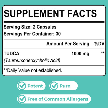 Kayseari TUDCA Bile Salts Supplement 1000mg – 120 Veggie Capsules | Liver Support