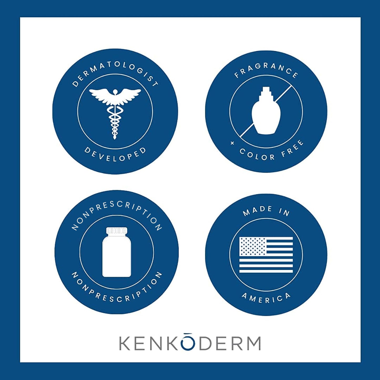 Kenkoderm Psoriasis Cream — 2% Salicylic Acid, Fragrance-Free Moisturizer (10 oz)